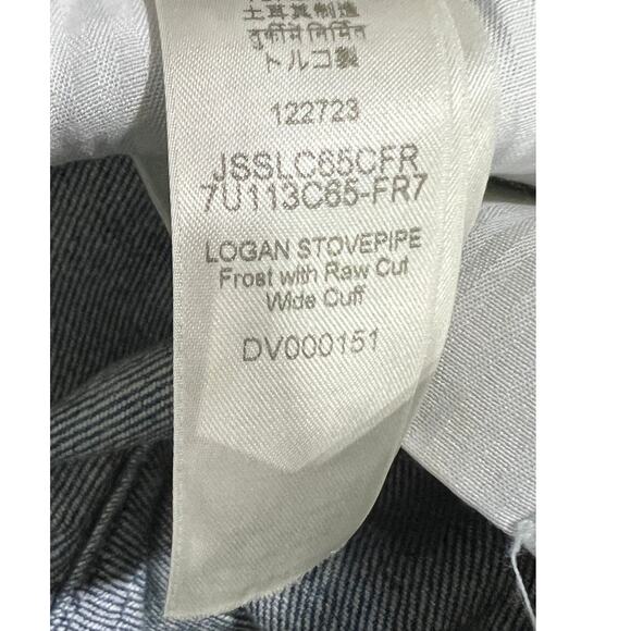 7 FOR ALL MANKIND WOMENS 28 HIGH RISE ANKLE LOGAN STOVEPIPE JEANS FROST BLUE NEW - Picture 8 of 11